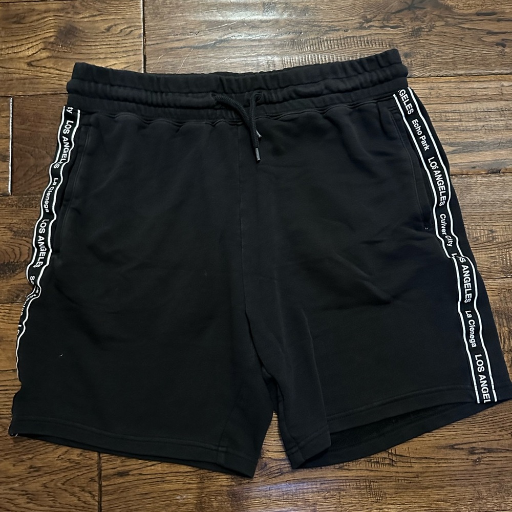 H&M Black Athletic Shorts with Drawstring Waistband
